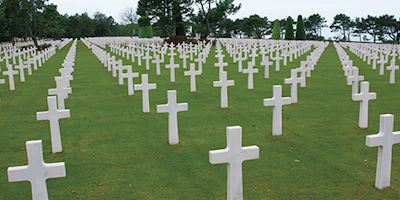 A WWII cemetary in Normandy