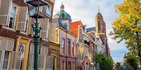 Slanting historic buildings in Hoorn