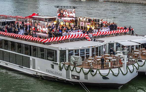 Viking Longships at Naming Ceremony